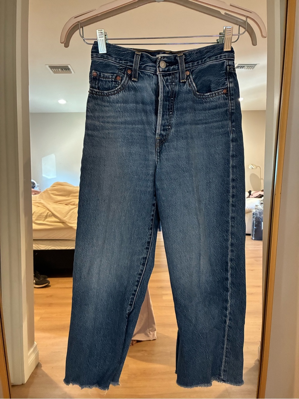 Levi’s Ribcage Straight Leg Women's Jeans - Dark Blue